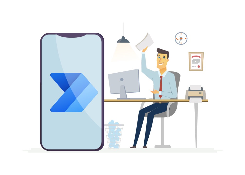 Illustration of Power Automate workflow and office automation